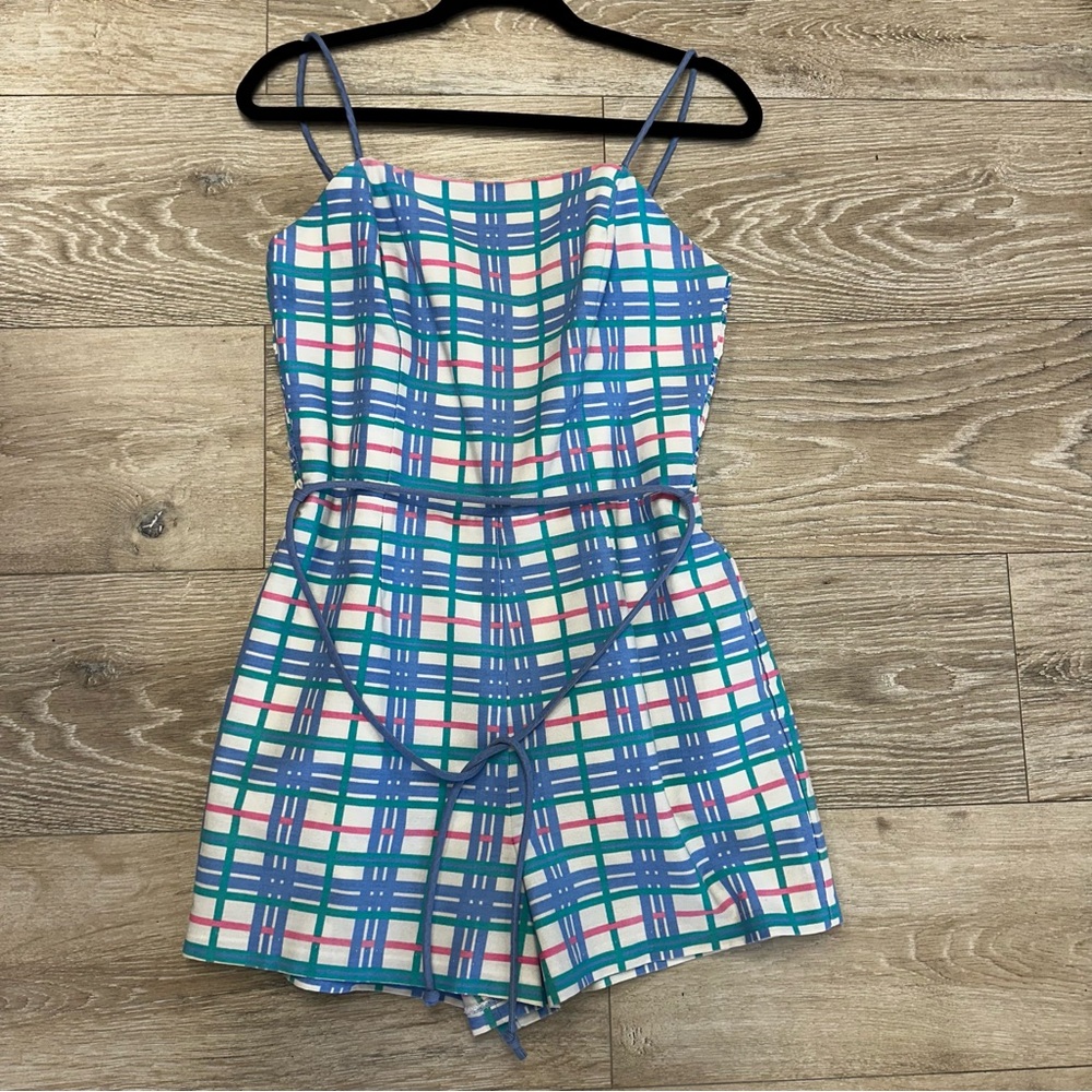 Vintage Sea Waves playsuit/swimsuit